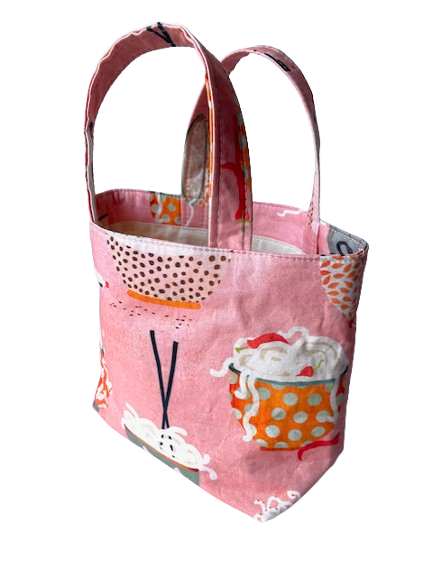 Noodle Soup (pink) Mini Tote Bag