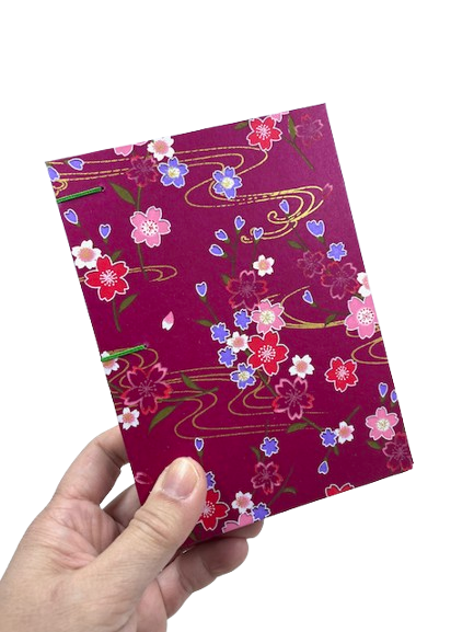 handheld pocket notebook drawing sketch art journal chiyogami washi paper 