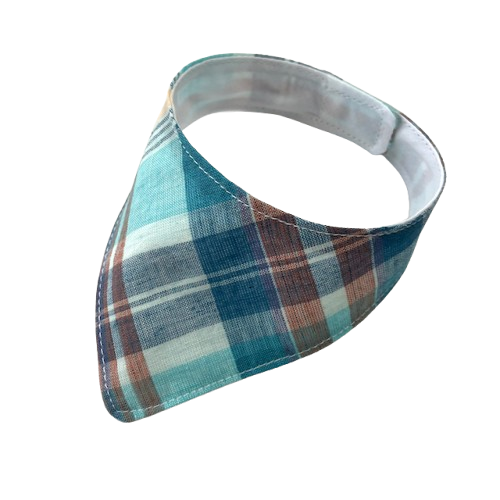 Peach and Blue Plaid