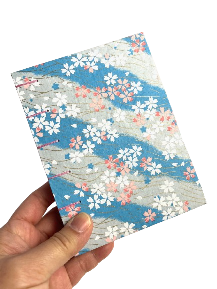 Pink and White Sakura on Blue